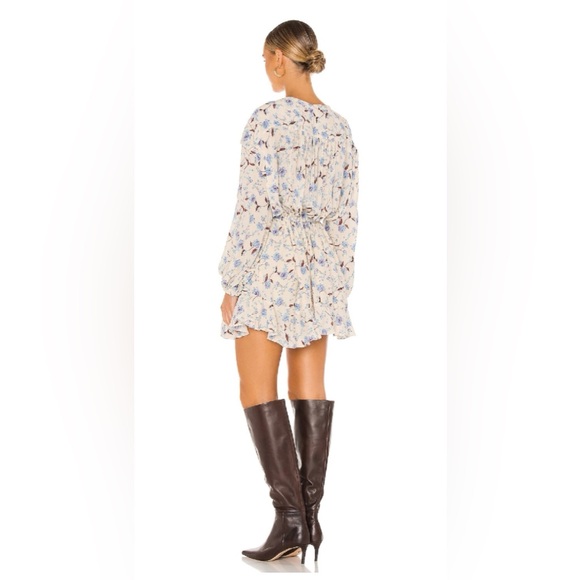 NWT Free People Blue Floral Print Dress - Picture 4 of 15